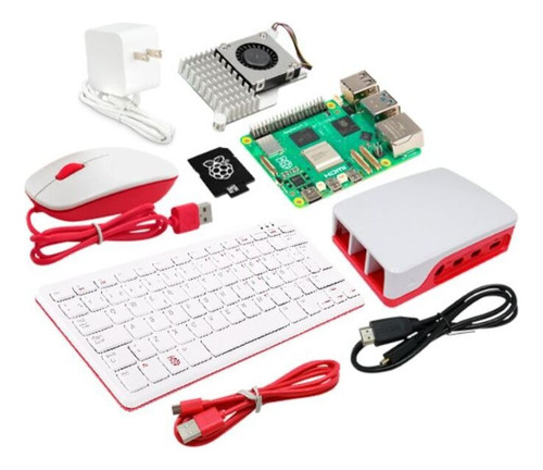 Kit Con Tarjeta Raspberry Pi 5 - 8gb (gabinete Rojo/blanco)