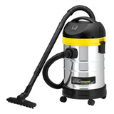 Aspiradora Industrial De Tacho Bta Tools Max Clean A30 30l Color Acero Inoxidable/negro/amarillo