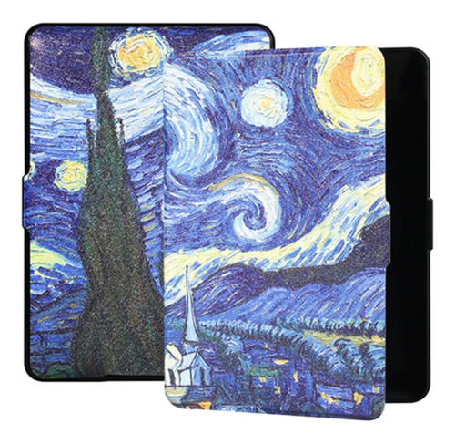 Funda + Lámina Para Kindle Paperwhite 4/998 Noche Estrellada