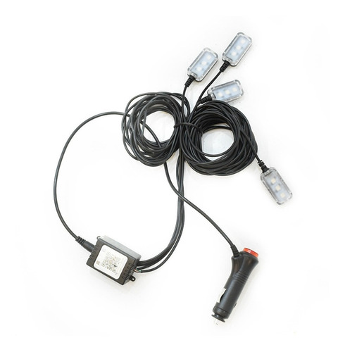 Luces Led Ambiental Interior Para Auto 4 Leds Tuning