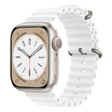 Pulsera Ocean Para Apple Watch Ultra, 49 Mm, 45 Mm, 44 Mm, 42 Mm, Color Blanco