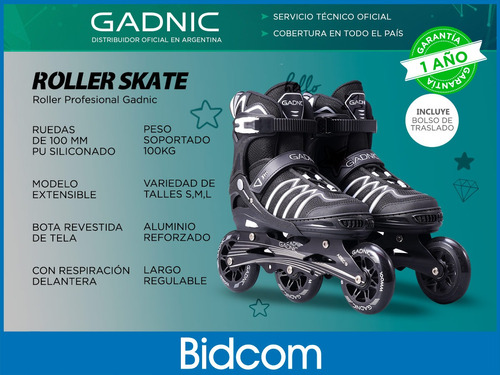 Patines Rollers Botas Profesionales Extensibles Livianos