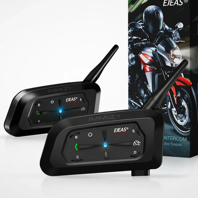 Par De Intercomunicadores V7 Bluetooth Ejeas Para Moto
