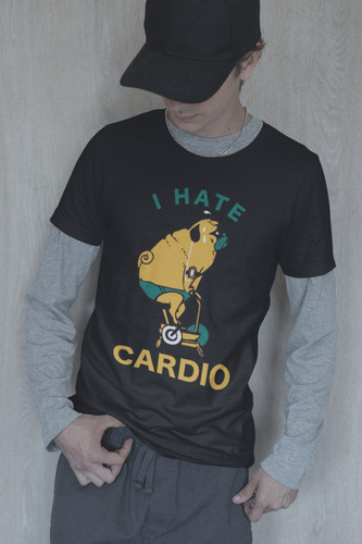 Camiseta Perro Pug Puglove Odio El Cardio 