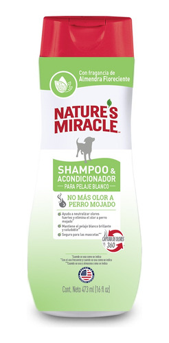 Nature's Miracle Shampoo Y Acondic 473 Ml Pelajes Blancos