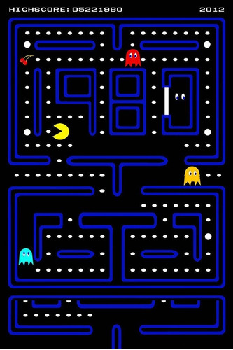 Adesivo Retrô Classic Game - Pac Man - Decor 33 Cm X 48 Cm