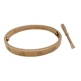 Pulsera Cartier Love En Oro Laminado Dorada  Con Cofre