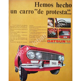 Cartel Vintage Autos Pickup Nissan Datsun Bluebird 1968 /808