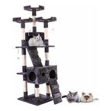 Árbol Torre Para Gatos Rascador Con Casa 67 Pulgadas