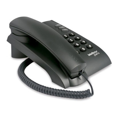 1 Aparelho Telefone Fixo Com Fio Pleno Mesa Parede Intelbras