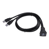 2 Dual Usb 3.0 Para Fêmea Extensão Flush Mount Cable Car