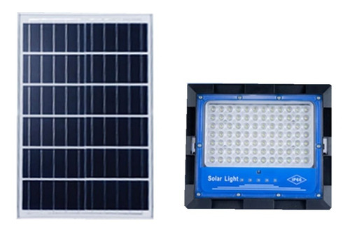 Foco Solar 100w + Panel Solar Y Control Remoto 