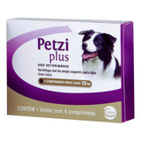 Vermífugo Petzi Plus Para Cães Até 10kg Contém 4 Comprimidos
