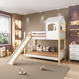 Beliche Infantil Casinha Com Escorregador Madeira E Mdf -