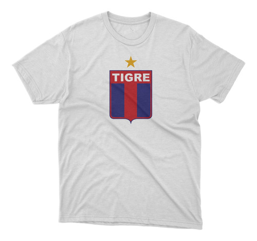 Remera Futbol Tigre Escudo En El Pecho Blanca