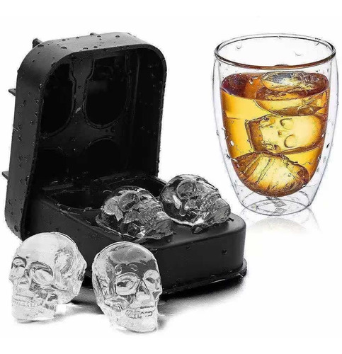 Molde De Silicón Calavera Craneo Hielo Dia De Muertos Cocina