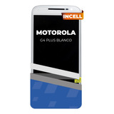 Lcd Para Motorola G4 Plus Con Marco Blanco