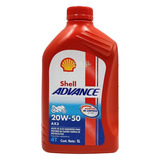 Aceite Shell Mineral Advance Ax3 20w 50 4t 1l Um