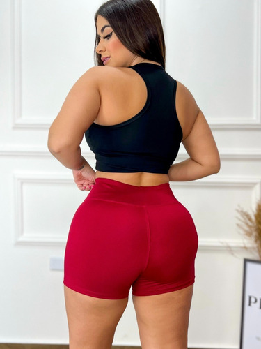 Roupa Feminina Para Academia Short Curto E Top Bojo + Brinde