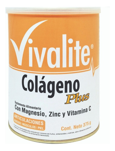 Vivalite Colageno Plus Magnesio Zinc Y Vit C 405g  