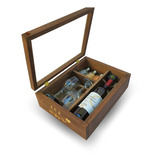 Caja De Madera Con Vino Y Copas Regalo Personalizado 