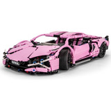 Gotimon Pink Sports Car Building Blocks Set Toy, Collectible