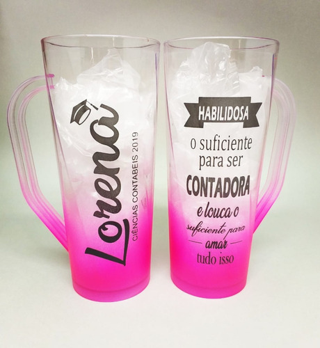 Kit 130 Caneca Long Drink C/alça Degrade Personalizado 400ml