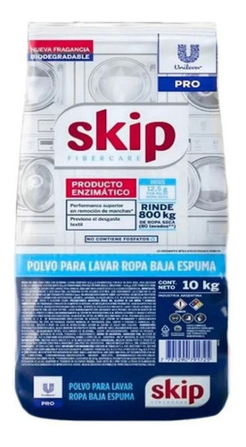 Jabón En Polvo Para Ropa Skip Intelligent 10 Kg Unilever 