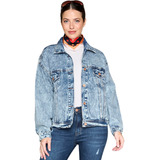 Campera De Jean Mujer Oversize Rigida Juvenil Cenitho Jeans