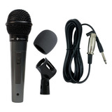 Kit Microfone Com Fio Kadosh K300 + Cachimbo E Espuma Cor Cinza