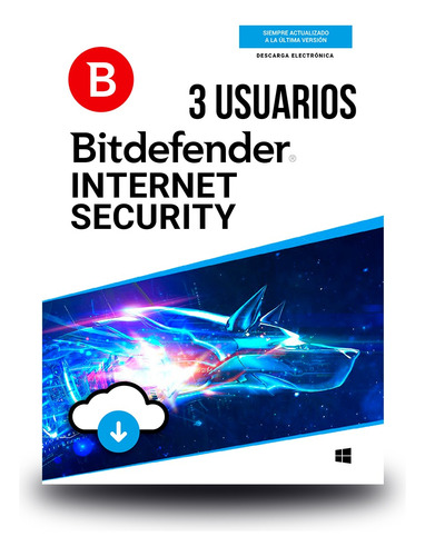 Bitdefender Internet Security 3 Usuarios, 1 Año