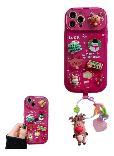 Para iPhone Navidad Flip Espejo Caso