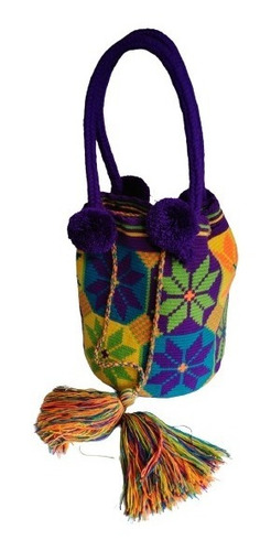 Bolso Mochila Wayuu Con Diseño