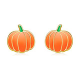 Aretes De Calabaza De Plata 925 Y Baño De Oro