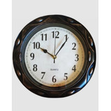 Reloj De Pared 24 Cms Diá. Tonos Café Diseño Con Relieve