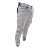 Pantalon Dril Camuflado Licrado Para Hombre Cargo Skate 