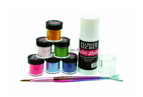 Kit De Uñas Acrílicas Colores Surtidos