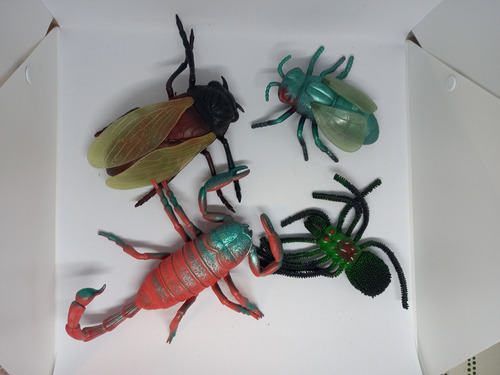 Set Lote Insectos Bichos Escorpion 15a20cm Figuras Juguete