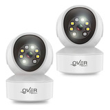 Kit X2 Camaras De Seguridad Overtech Ov-49ip Wifi 3mp Detección De Movimiento Visión Nocturna