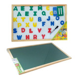 Lousa Infantil 60x40 Magnética Dupla Face Com Letras Eva Imã