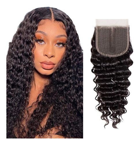 Aplique Top Closure Disfarce Topo Cabelo Cacheado Natural