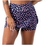 Short Saia Estampado Feminino Tapa Bumbum Academia Fitness