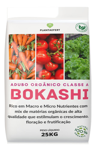 Fertilizantes Para Horta Adubo Organico Saco 25kg Envio24hrs