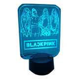 Lampara 3d Ilusion Black Pink  Kpop K-pop Decora Bas Neg S/c