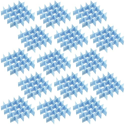 60 Pcs Separadores De Cajones De Plástico Azul Diy, Se...