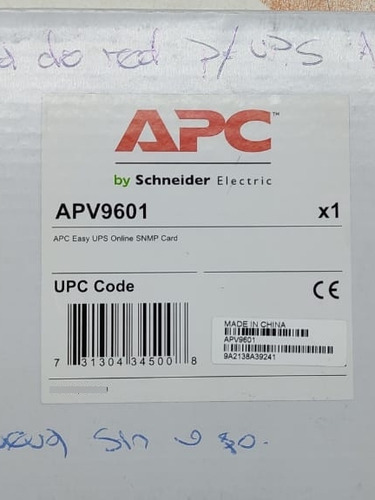 Tarjeta/placa De Red Para Ups Apc Apv9601 By Schneider Elect