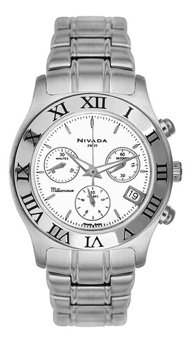 Nivada Millionaire Sport Hombre Chrono Bisel Con Romanos