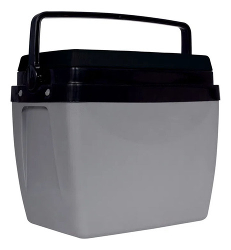 Caixa Térmica Cooler 34 Litros Com Alça E Porta Copos Cinza