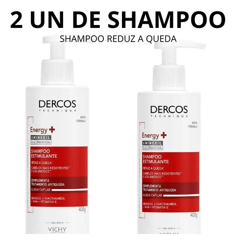 Kit 2 Shampoo Antiqueda Estimulante Fortalecedor Aminexil. 