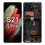 Tela Display Frontal Para Samsung Galaxy S21 Ultra Com Aro